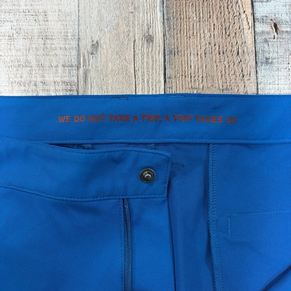 Rhone Commuter Pants Mens 40x27 Blue Performance Stretch Golf Chino 5 Pocket